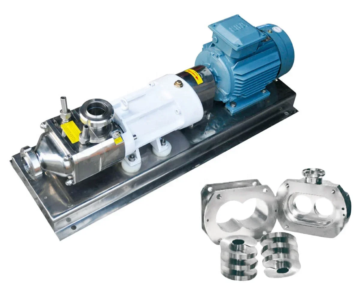 304/316 الفولاذ المقاوم للصدأ الغذاء الصف المسمار الشحوم مضخة الطين مضخة الطين المسمار المزدوج