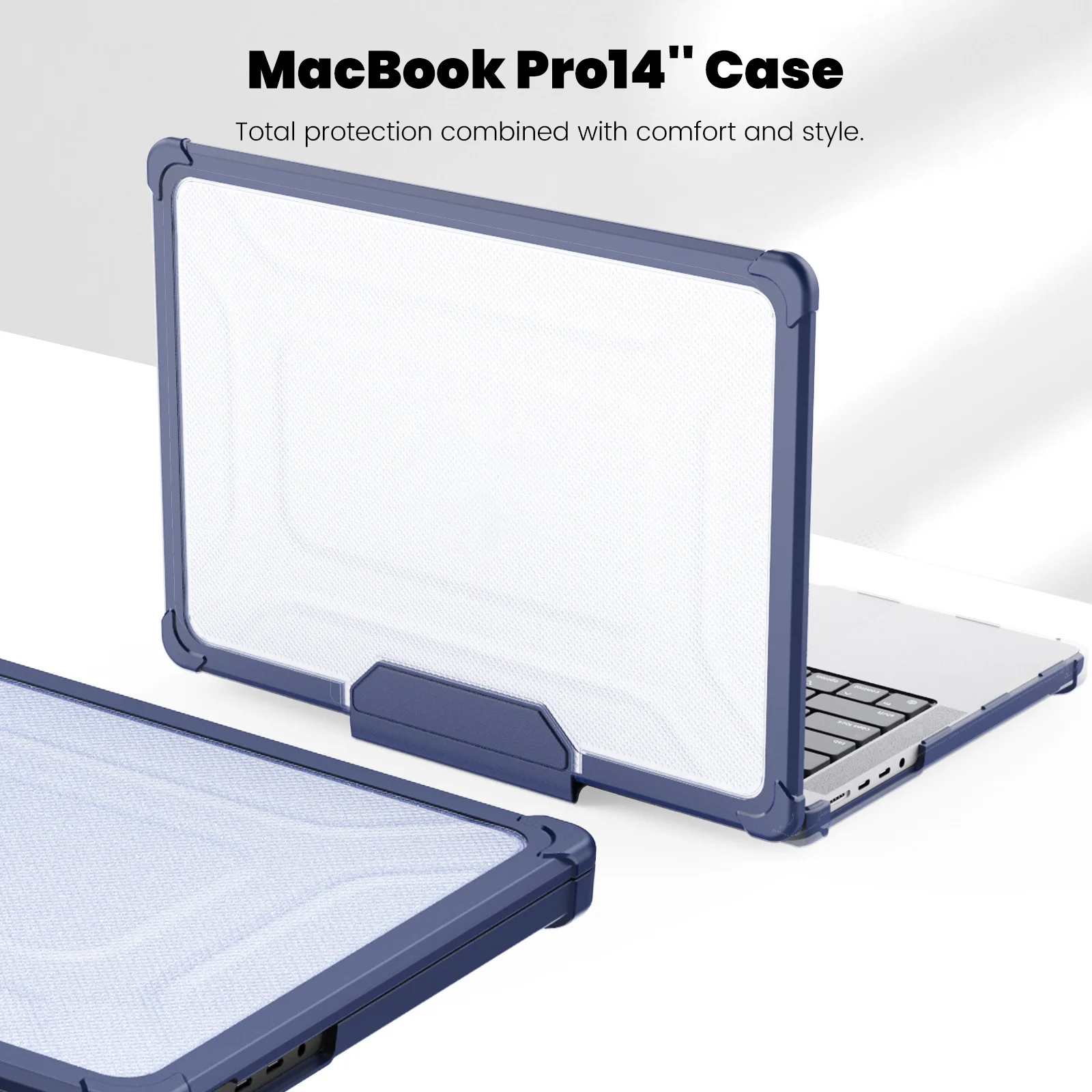 Clear PC+TPU Laptop Covers For MacBook Air 13 13.6 Pro 14 Inch A2337 M1 M2 A2681 2022 2023 Released A2442 A2779 Shockproof Cases