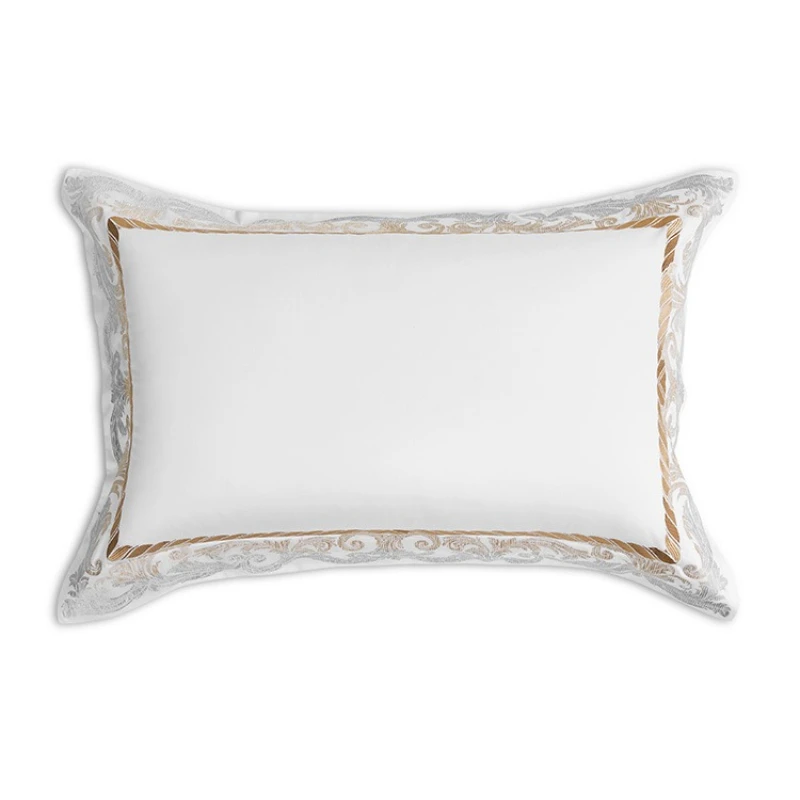 Bedding accessories 100% cotton flat edge pillowcase pair