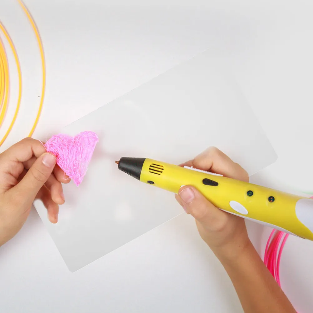 5Pcs Transparent PVC Templates for 3D Pen Drawing Mats Art Projects Safe Design Creativity Enhancement Educational