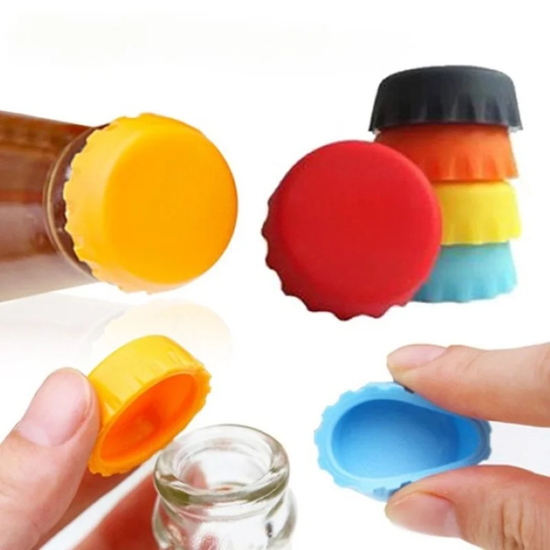 

Reusable Silica Gel Bottle Cap Sealed Beer Cap Vinegar Soy Sauce Bottle Soda Cola Cap Wine Protective Stopper | Fit 18-22mm