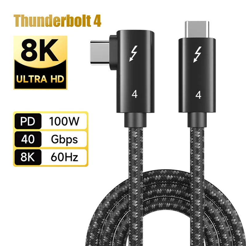 Thunderbolt 4 Cable USB4 PD100W USB C To USB Type C Fast Charging Cable 8K 40Gbps USB-C Data Cord For Apple iPhone 15 Macbook