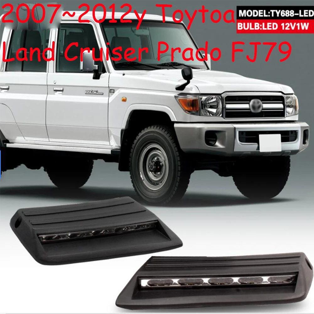 

Автомобильный бампер, фара для Toyota Land cruiset Prado FJ79, дневные аксессуары 2007 ~ 2012 DRL, автомобильные аксессуары, фара головного света prado, противотуманная фара