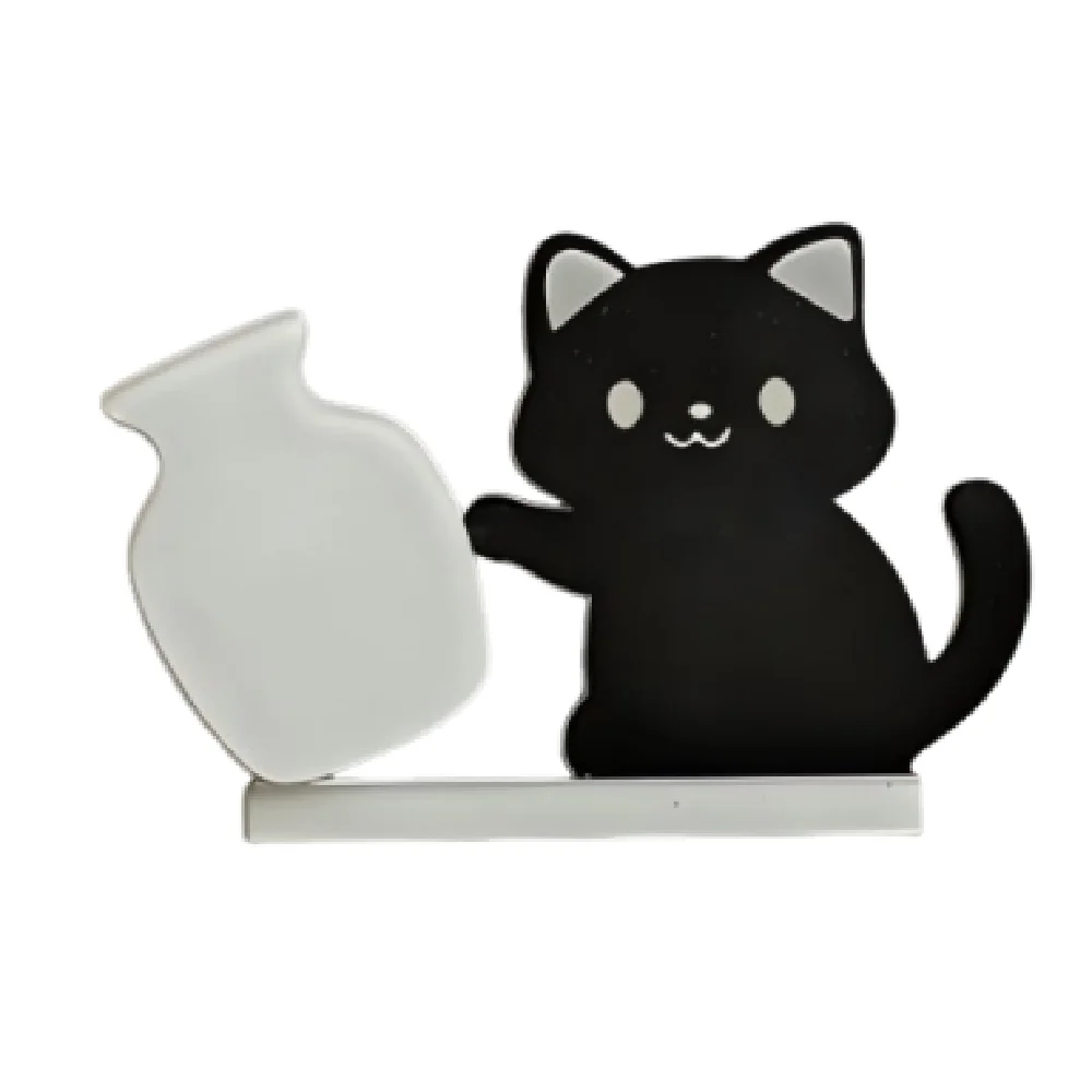 Creative Cat Refrigerator Magnet Acrylic Magnetic Base Pet Hair Collector Novelty Cute Fridge Magnet Vase Decor Hair Storage
