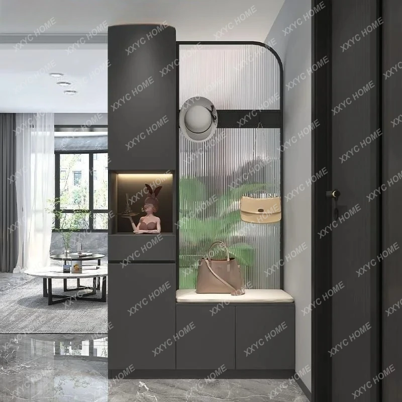 

Шкаф-перегородка LXHome для обуви, интегрированный в гостиную, современный, простой, для прихожей