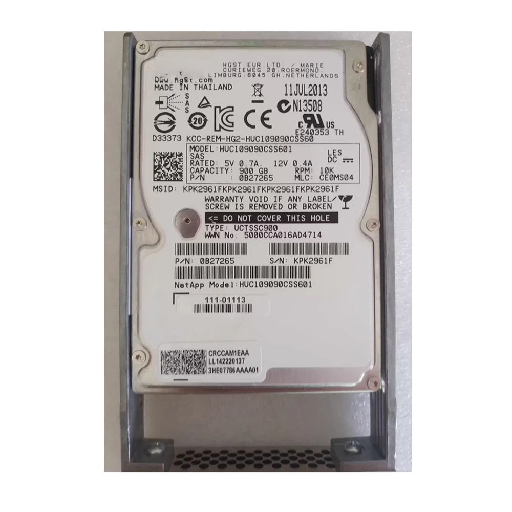 E2624 900GB SAS 2.5'' 0B27265 111-01113 E-X4036B-R6 CA08226-E268 CA05954-4010 HUC101818CS4204 05H3XX Hard Disk For NetApp HDD