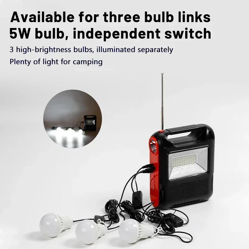 Portable 6V Rechargeable Solar Panel Power Storage Generator System USB Charger With Lamp Lighting Home Solars Energy Kit