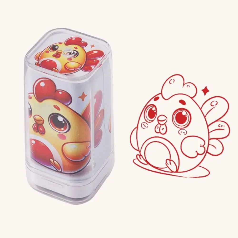 Dragon Monkey Zodiac Stamps Hand Account DIY Painting Cute Animals Seal Cartoon Stationery Animals Figure Stamps Boys and Girls