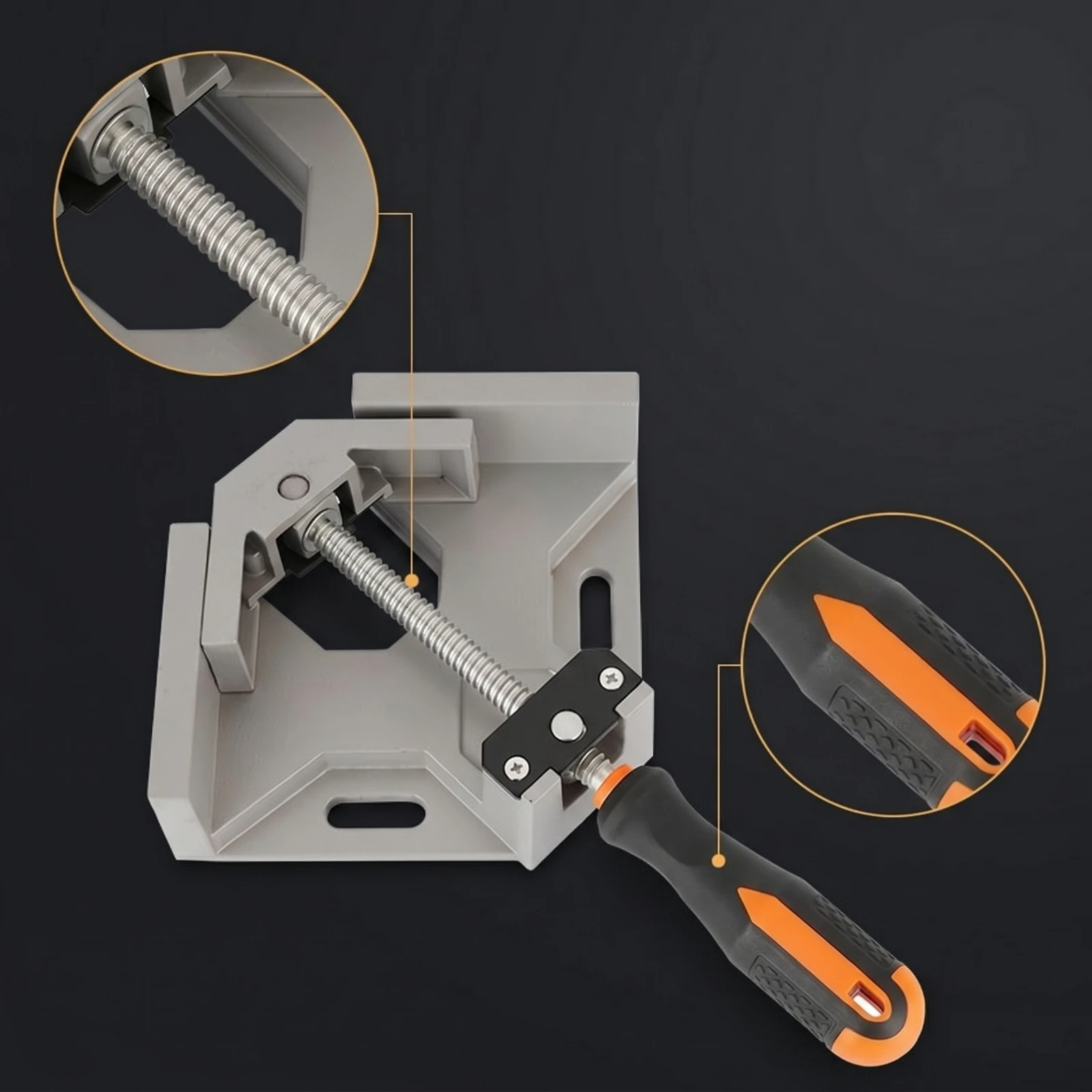 Single-Handle Corner Clamp Aluminum Alloy Right Angle Clamp for Woodworkers, Woodworking, Metal Joining