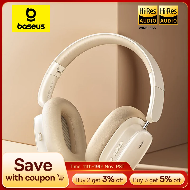 Baseus Bowie H1i casque sans fil Bluetooth 5.3 suppression Active du bruit casques aérien hi-res casque Audio spatial