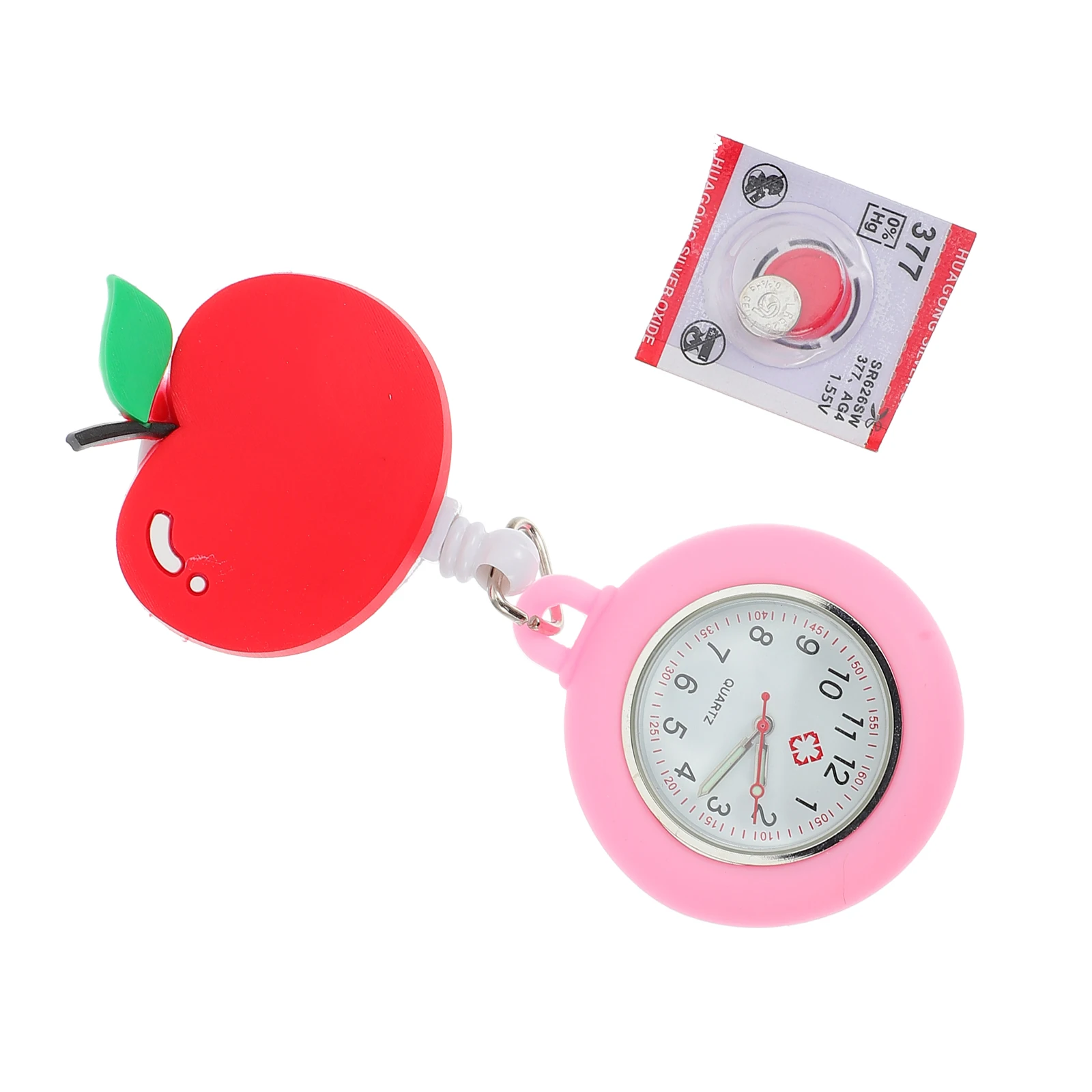 

Luminous Nurse Watch Medical Hanging Table Silicone Pocket Red Stretchable Girls Lovely Watches Cartoon