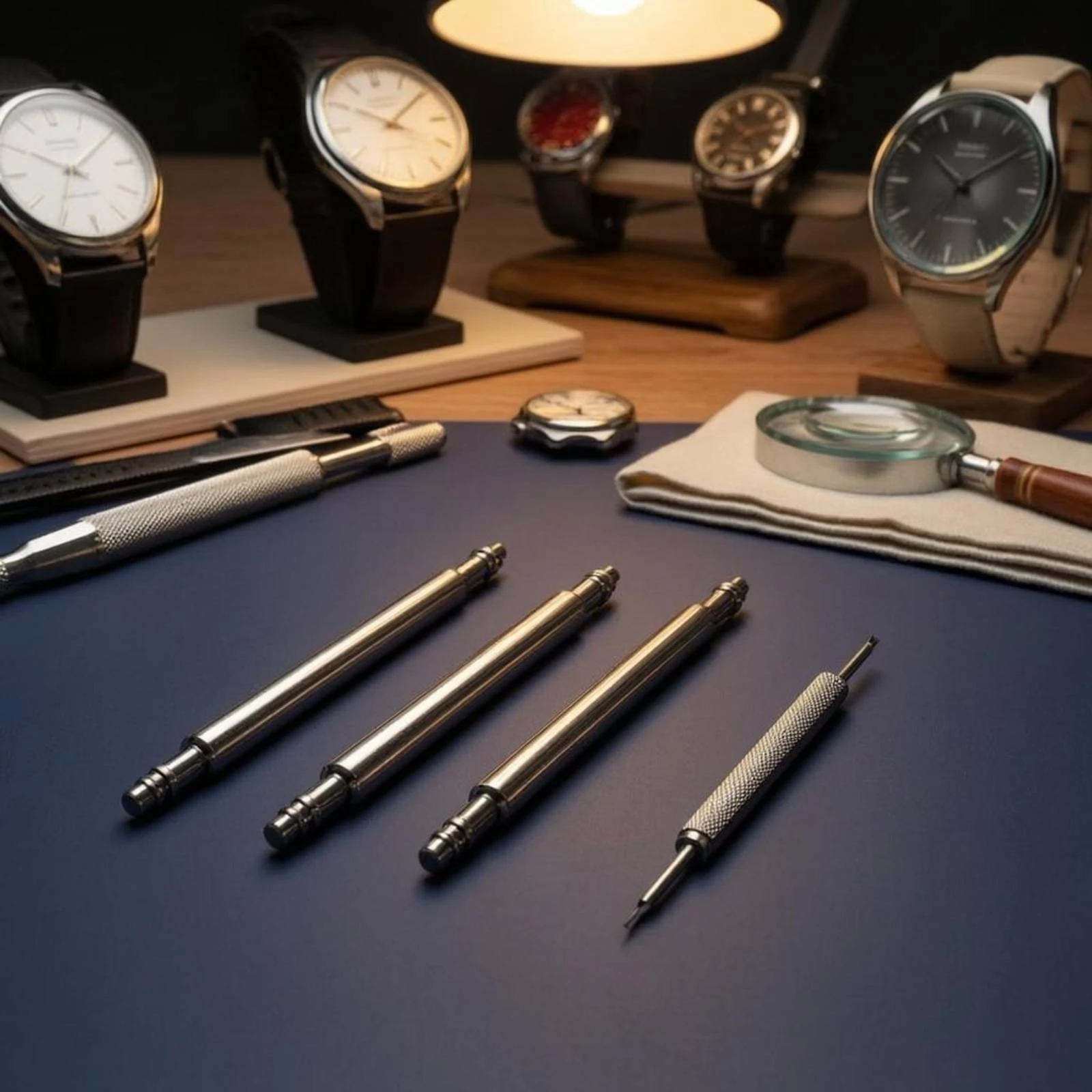 Watch Coil Bar Double Flange Pins Watch Band Pin Strap Link Pin Rustproof Stainless Steel Watchmaker Tool Rust Resistant