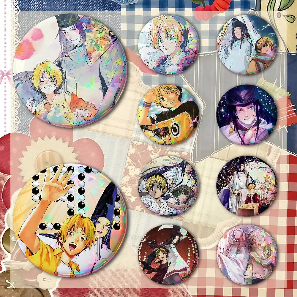 H-Hikaru No Go Badges Fashion New Hip Hop Versatile Round Metal Badge Cartoon Pin Gift Wholesale