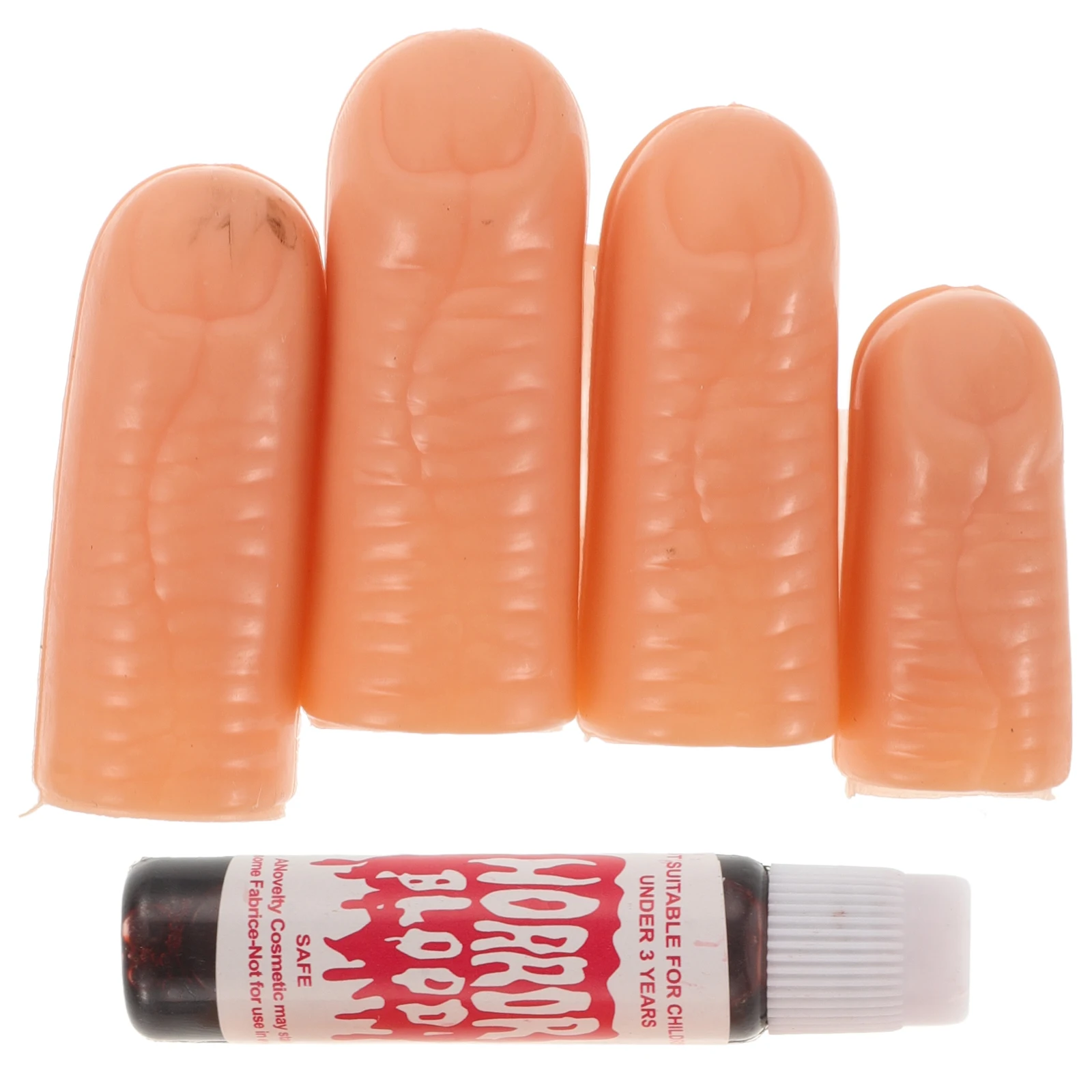 

4 Pcs Makeup Costume Props Fake Finger Gel Halloween Broken Fingers