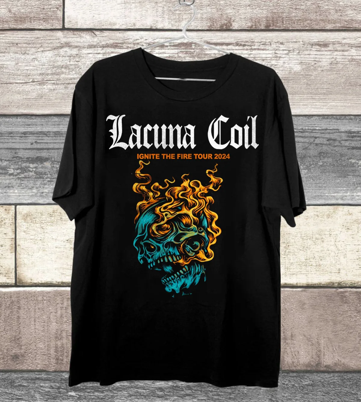 New Lacuna Coil Ignite The Fire 2024 Tour Gift For Fan S to 5XL T-shirt S4819