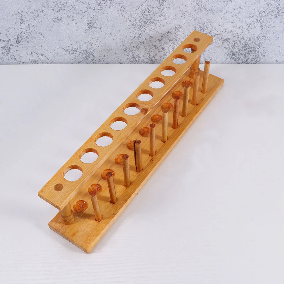 Wooden 10 Vents Scientific Stand Stand School Laboratory Laboratory Test Tube Holder Tube Holder