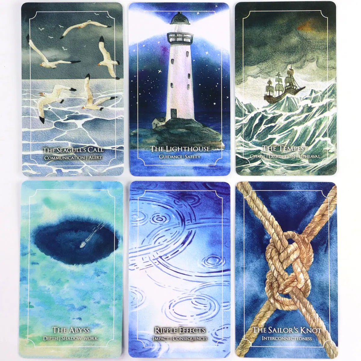 10.3*6cm The Dreaming Waves Oracle Deck 60 Pcs Oracle Cards Filled with Soft Feathered Whispers of Wisdom