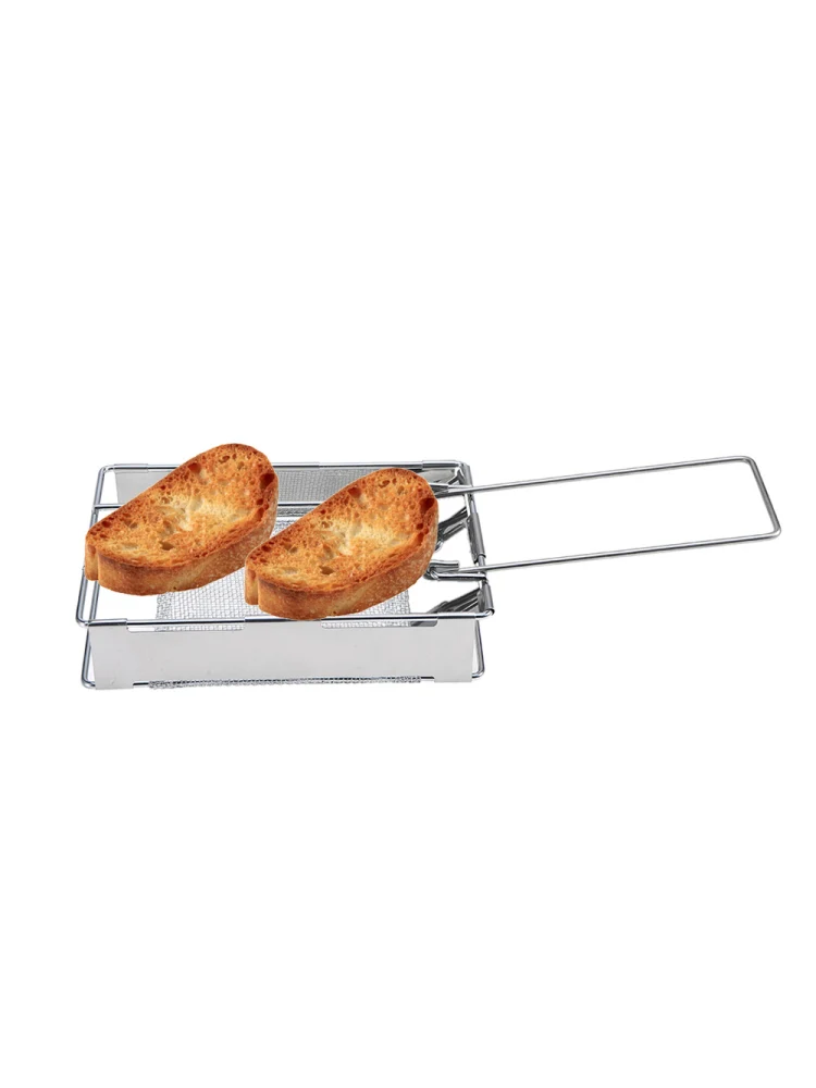 Grille-pain pliable en acier inoxydable, plaque de grille-pain portable, camping en plein air, JxTo84Grill