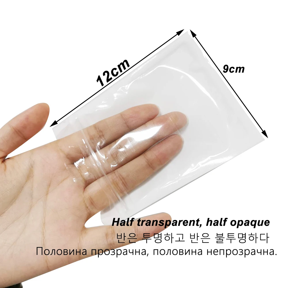 100 Pcs 9x12cm Pearl Film 12 Thread Transparent Packaging Bag Half transparent Gift packaging bag Product waterproof bag