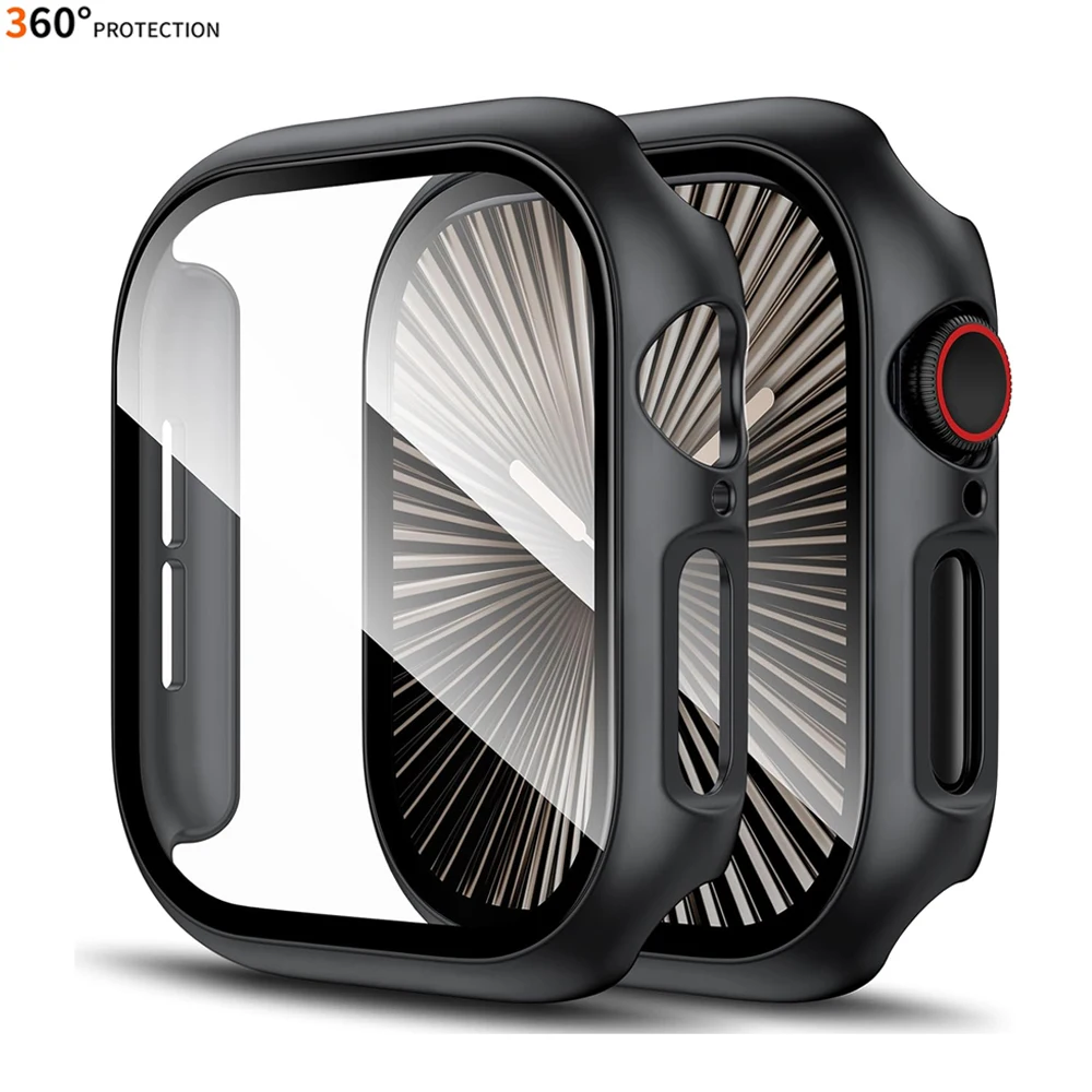 애플 워치 시리즈 10/11 42mm 46mm용 강화유리 PC 케이스 커버 액세서리 스크린 보호 필름 iWatch 11용 워치 케이스