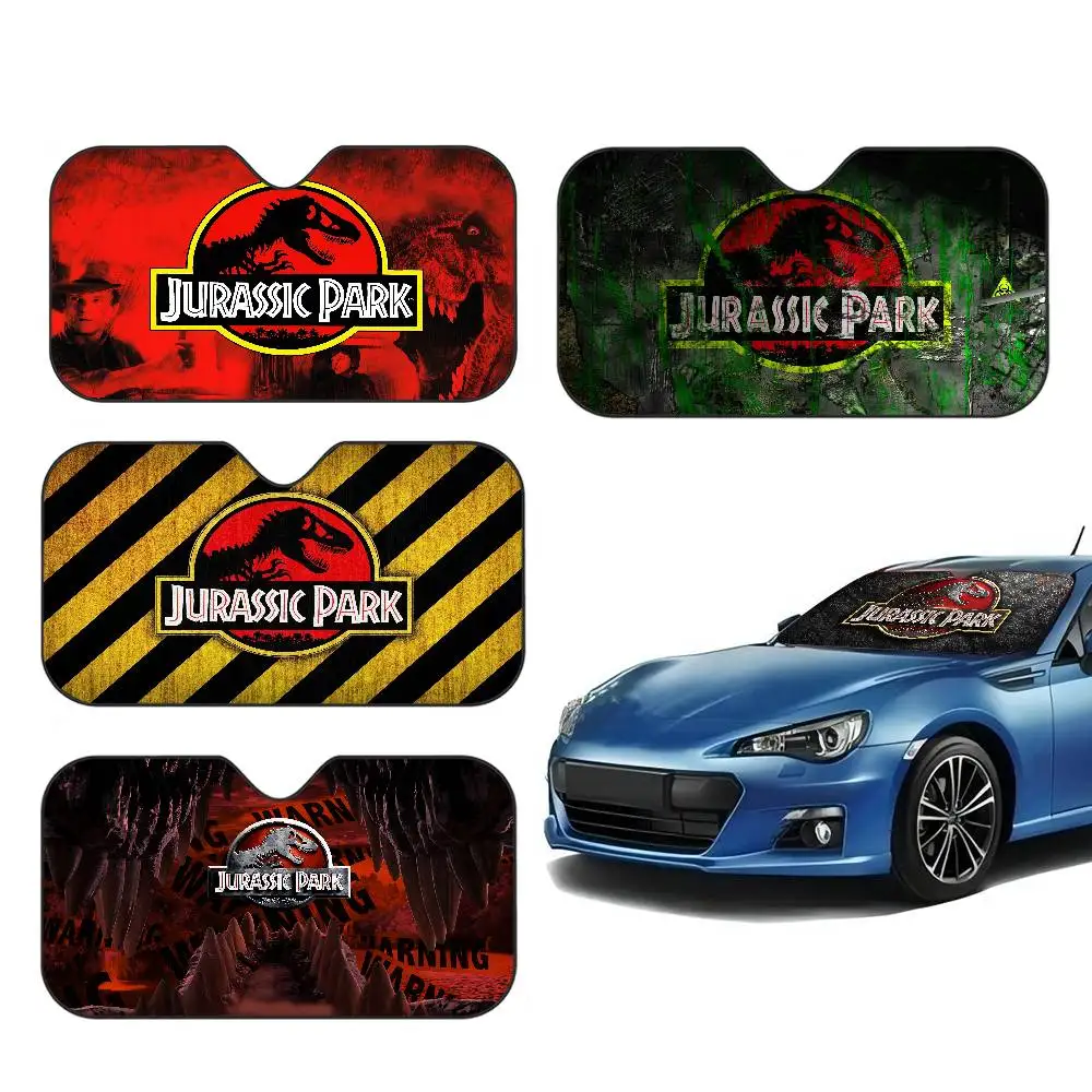 

D-Dinosaur J-Jurassic P-Park Car Windshield Foldable Sun Shade Cover Block Reflector Breathable Anti UV Protector Screen