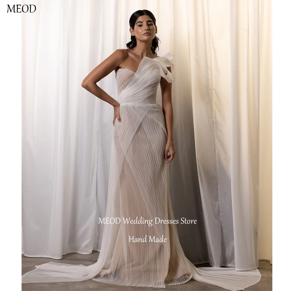 

MEOD Formal Wedding Dresses Bride Sweetheart A Line Fashion Vestidos De Novia Long Train Backless Sleeveless Gowns Customized