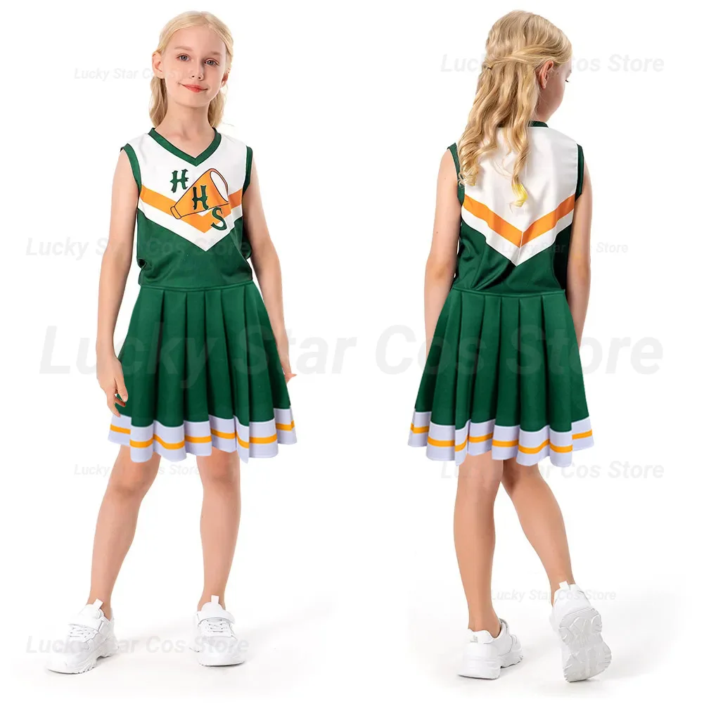 

Cosplay Uniform Sleeveless Costume Halloween Chrissy Cunningham Cheerleader Cosplay Hawkins High School Costume Dress