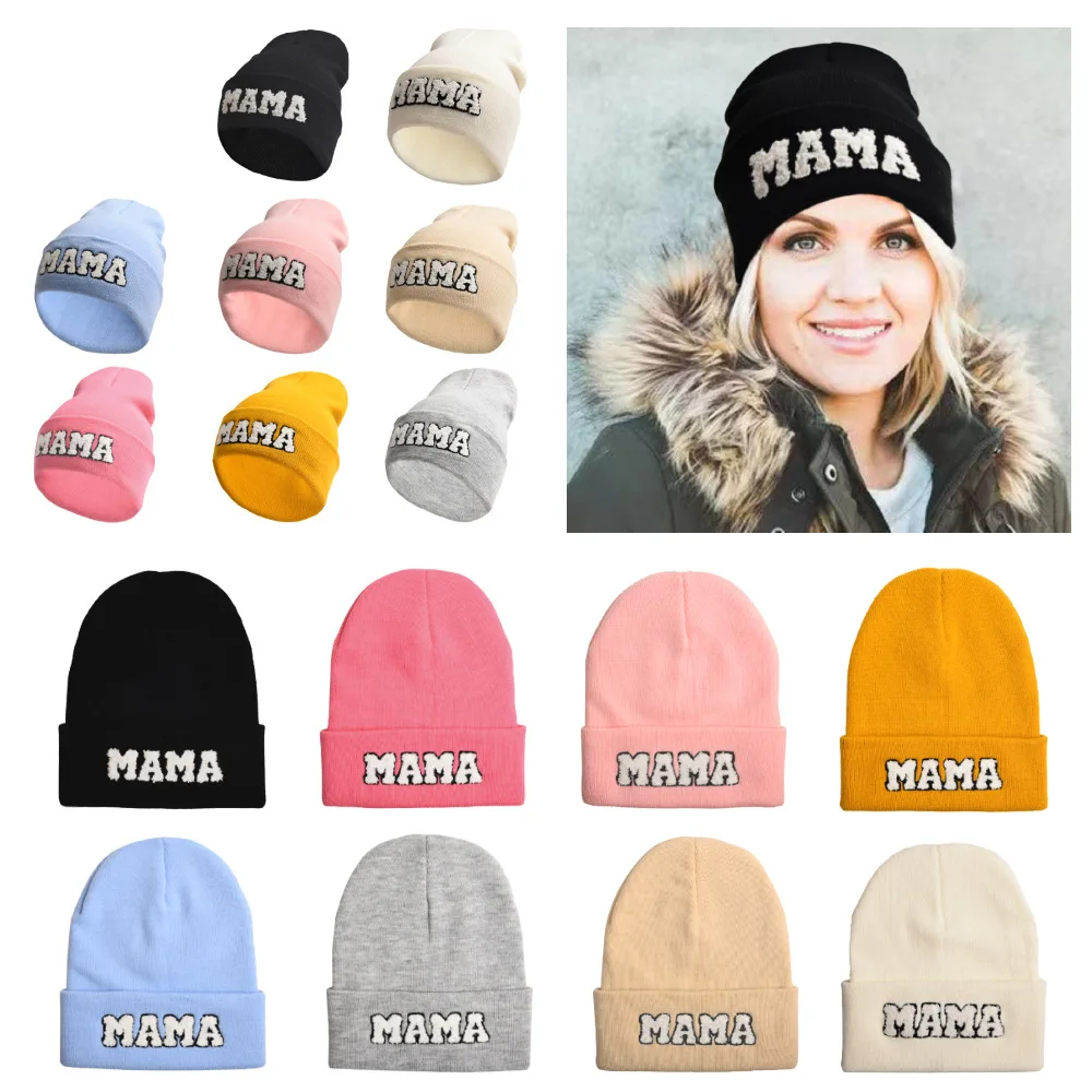 

1PC Knitted Mother Kids Beanie Hat Winter Warm Parent-child Hats Children Pullover Cap Adult Mom Cap Fashion Clothes Accessories
