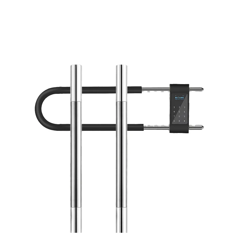 

U Shape Fingerprint Glass Door Lock Smart Biometric Keyless Digital Code U Type Lock with Wifi