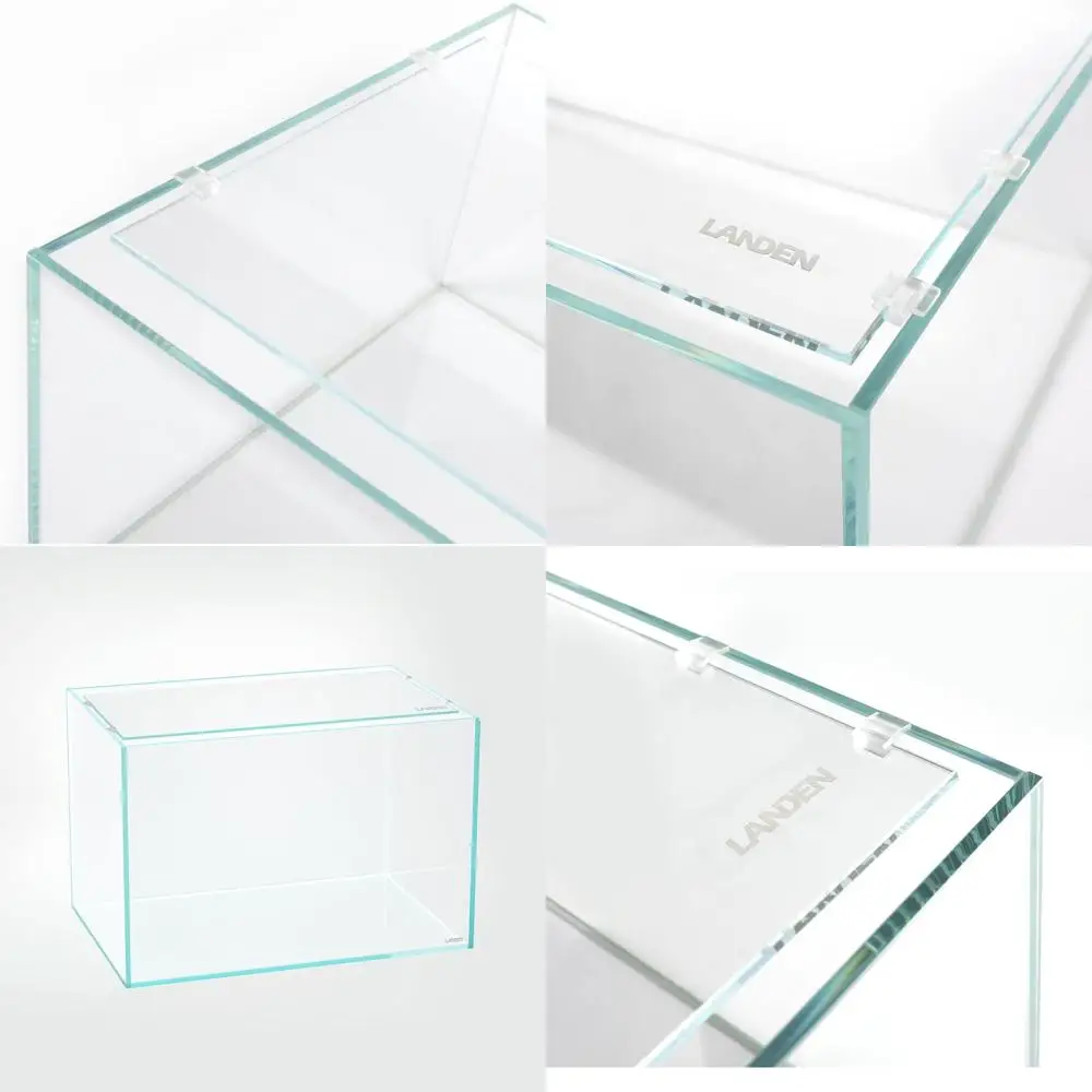 

4mm Thick Clear Glass Aquarium Lid,Includes 4 Clips for Secure Placement, 576 x 310mm(22.68x12.2 inches) for 584-588 mm Inner Le