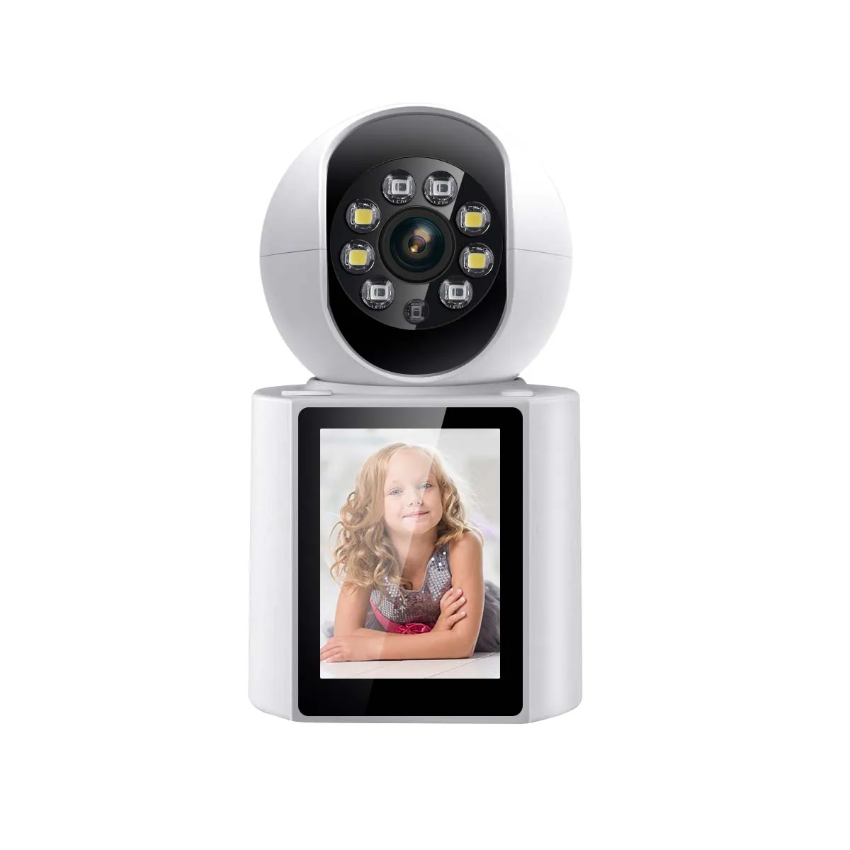 3MP 1296P iCsee APP  2.8Inch ESCAM QF104 Video Intercom One Key Call  PTZ IP Dome Camera For Elder Care AI Humanoid Baby Monitor