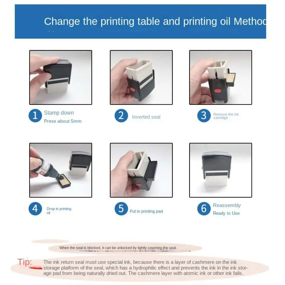 Business Address DIY Stamp Kit Name Letter Alphabet Number Custom Personalized Stamp Self Inking With Tweezers Rubber Stamp