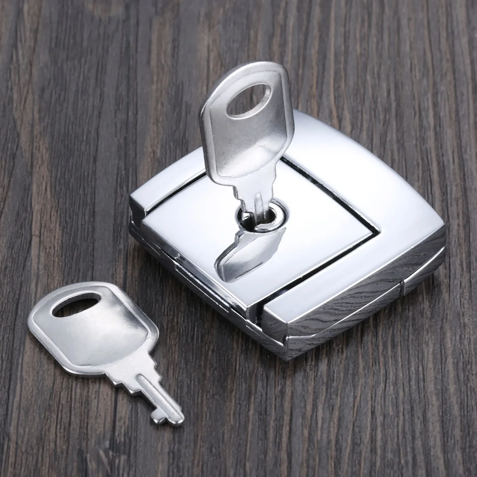 1set Security Lock + 2 Keys Metal Toggle Box Hasp Buckle Latch Safety Patlock Cabinet File Case Drawer Home/Office 46*45mm