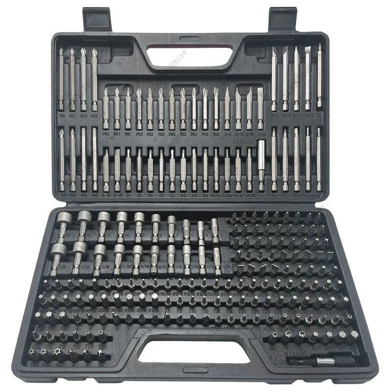 208-Piece Screwdriver Bit Set Security Bits Nut Drivers Torx Slotted Phillips Square Pozi Hex Socket For Vehicle Tools