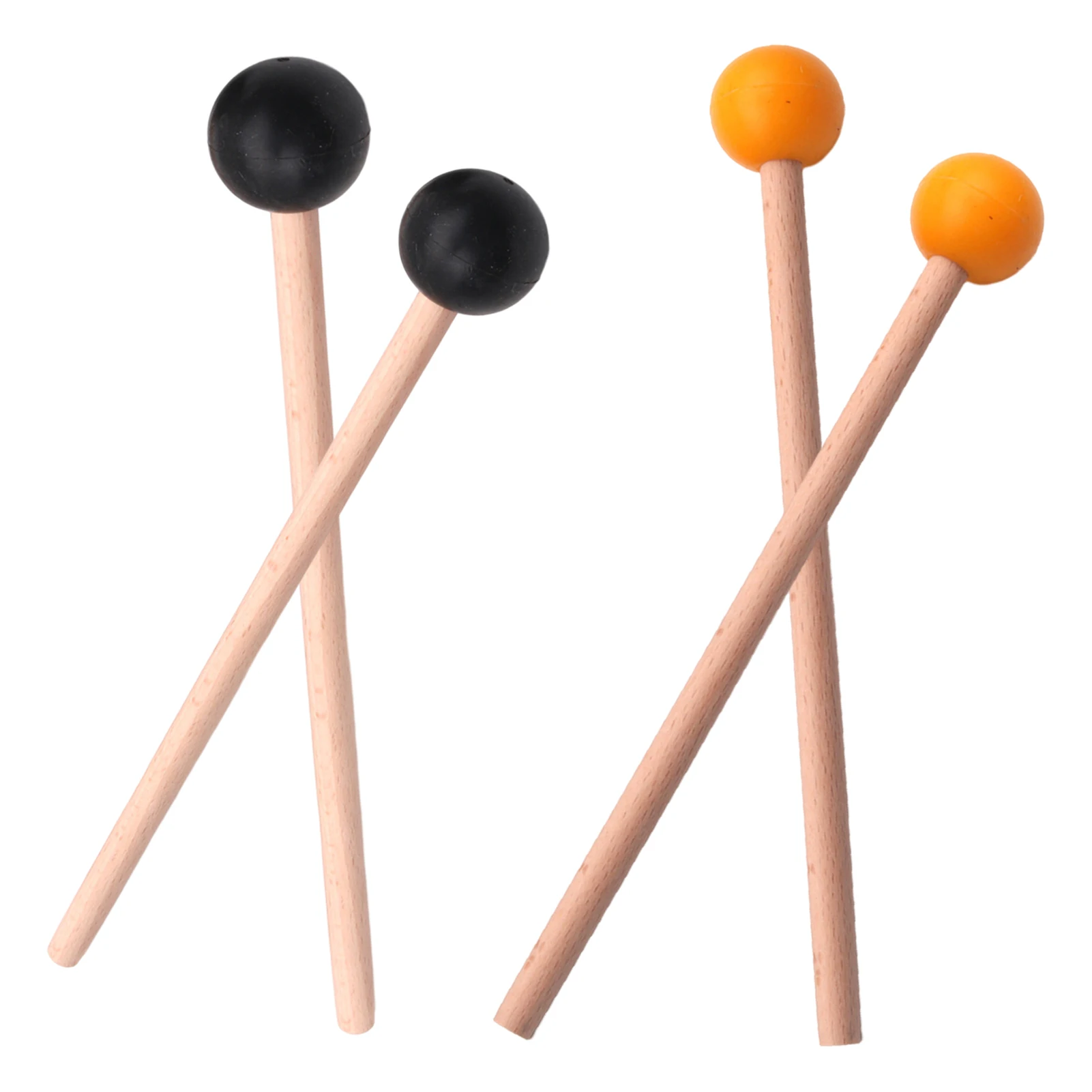 Gong Mallet Wood Mallets Percussion Sticks Rubber Head Marimba Hammer Drum Mallets Marimba Mallets For Xylophone Chime