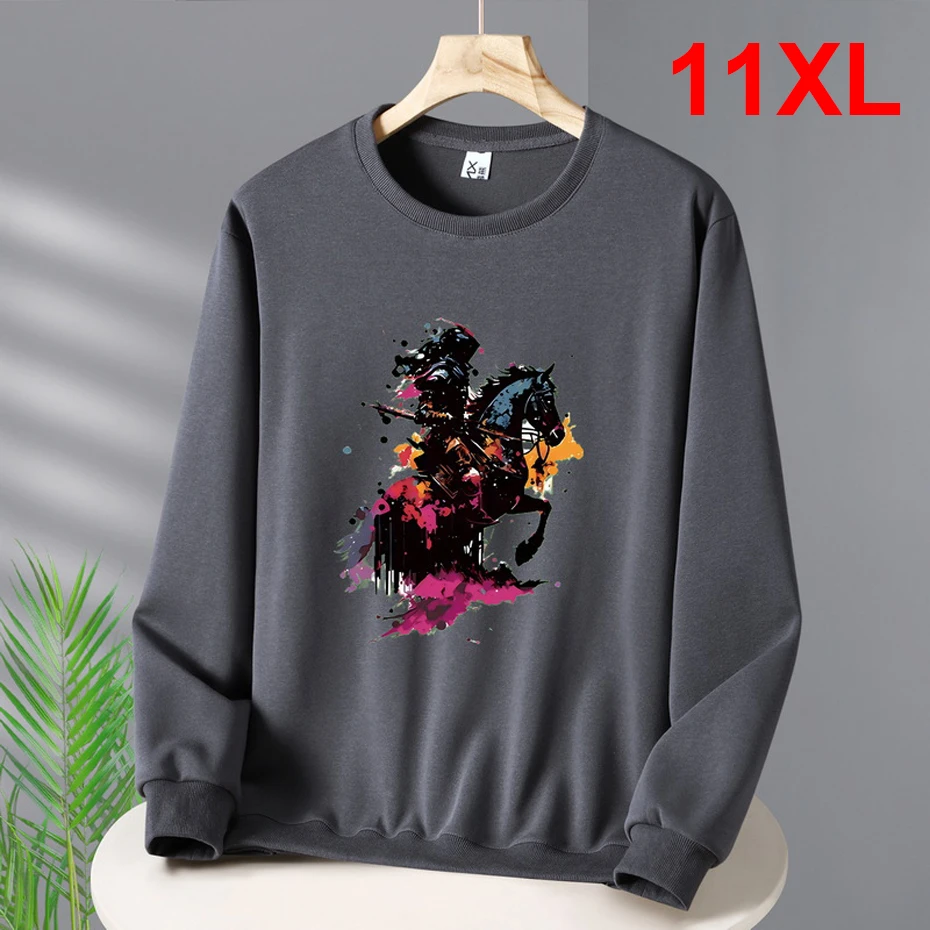 

Мужские толстовки больших размеров 10XL, 11XL, весенне-осенние пуловеры, модные повседневные свитшоты для мужчин, большие размеры 10XL