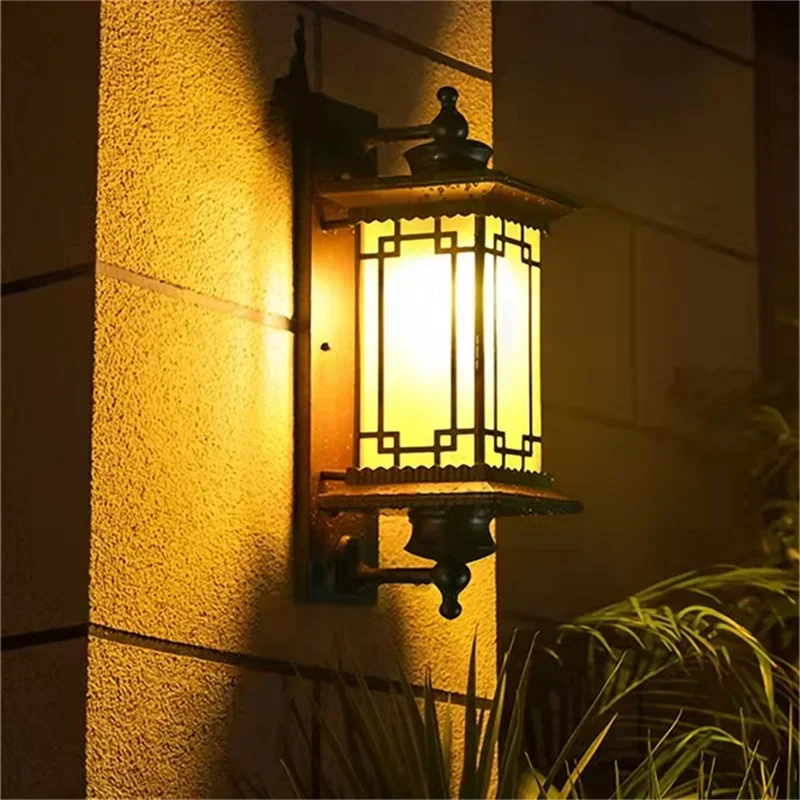 COLIN lampu dekorasi dinding luar ruangan, lampu Dekorasi balkon rumah Retro tahan air klasik LED sconce dinding luar ruangan