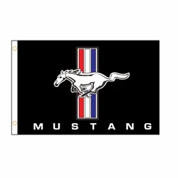 Baner, baner z flagą Ford Mustang, możliwość personalizacji, 2 stopy x 3 stopy, 3 stopy x 5 stóp, QZ-082 poliester, sport, reklama, samochód, dom, prezent, impreza, do użytku wewnętrznego i na zewnątrz