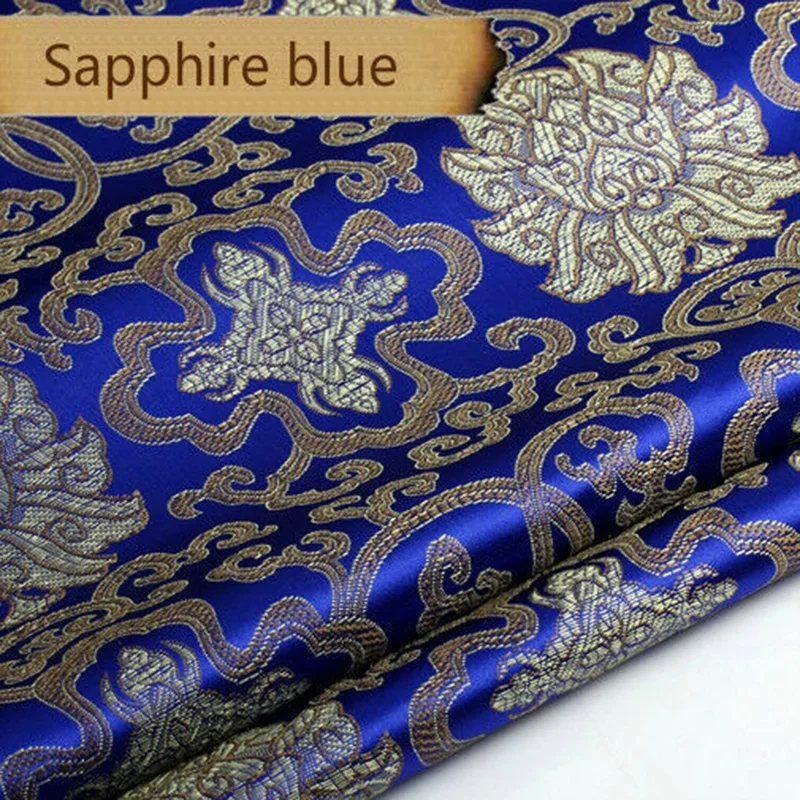 Satin Fabric Vintage Chinese Style Brocade Satin Jacquard Fabric For Sewing Kimono Cheongsam DIY Handmade Material Patchwork