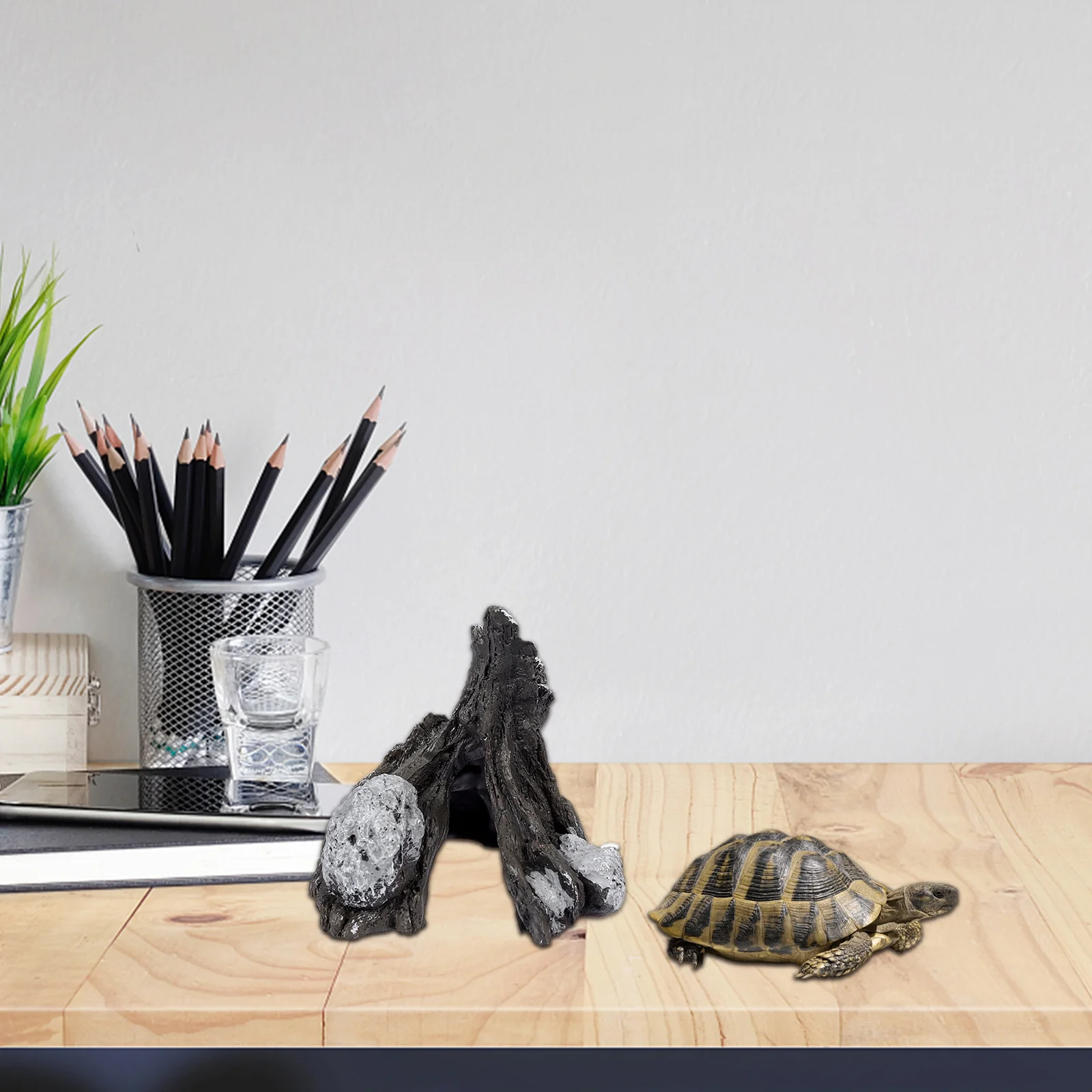 

Dragon Beard Hut Reptile Terrarium Decor Creative Landscape Cave for Lizard Turtle Pet Hiding Place Cage Ornament Supply