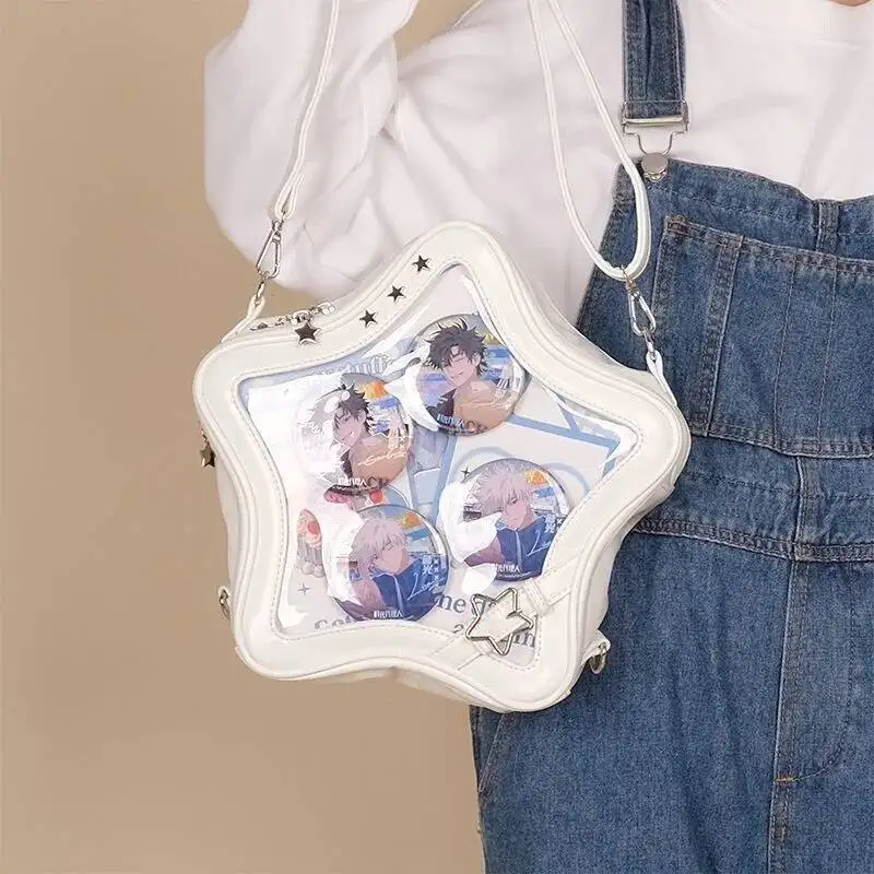 Bloom Haruku Star Sier Ita Backpack Women Lolita Transparent Shoulder Crossbody Bags Ladies Sweet Cute Y2k Backpacks