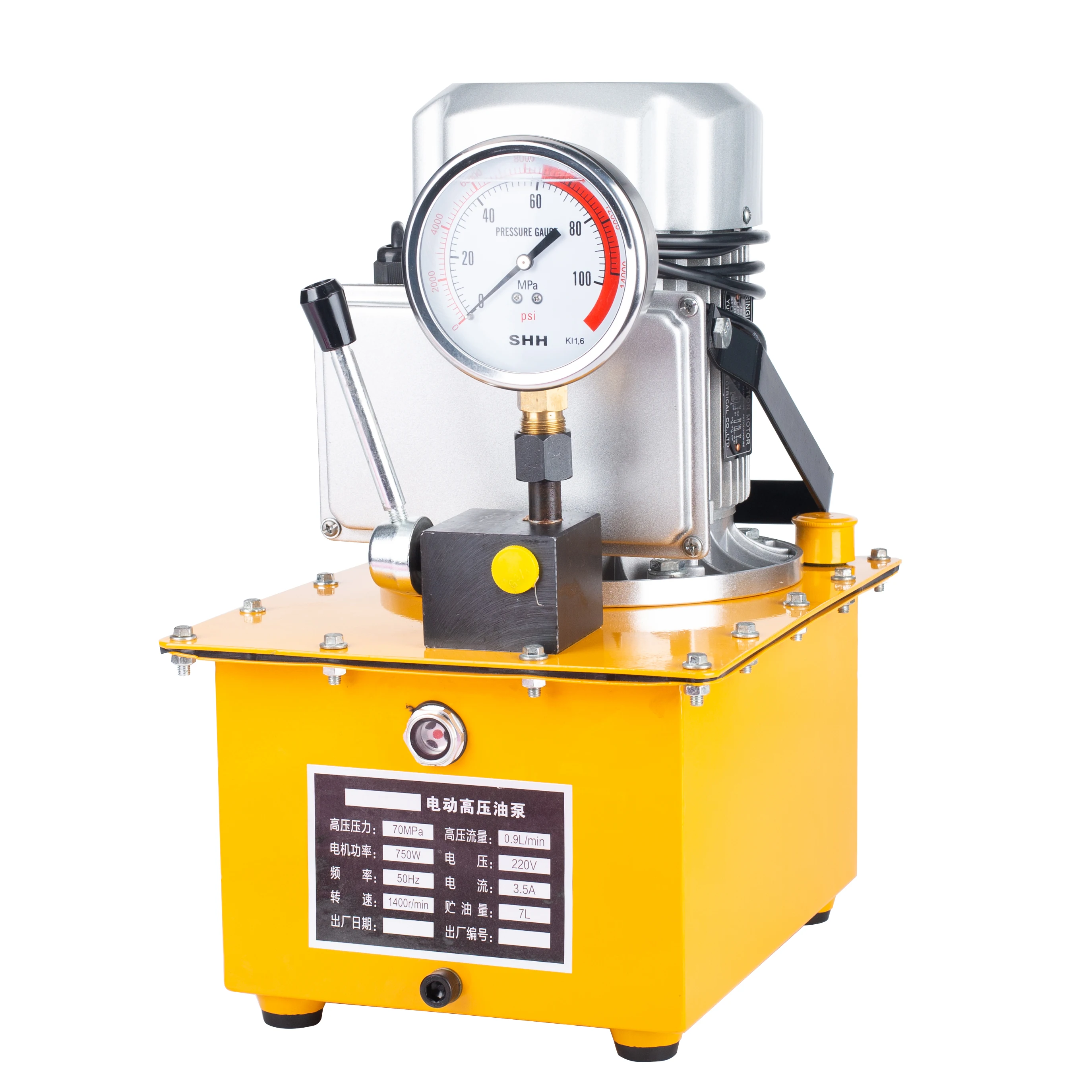 Image 7: Pompe hydraulique électrique 110V/220V 700bar, fonctionnement manuel avec capacité haute pression