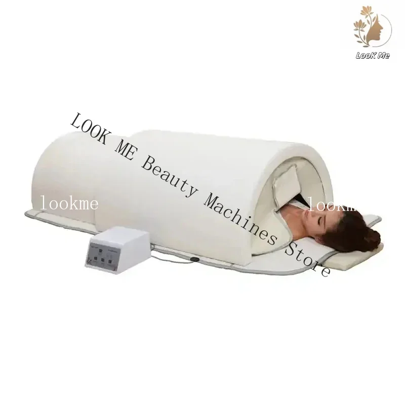 2025Newest far infrared body slimming sauna bed tourmaline therapy heated detox sauna bed