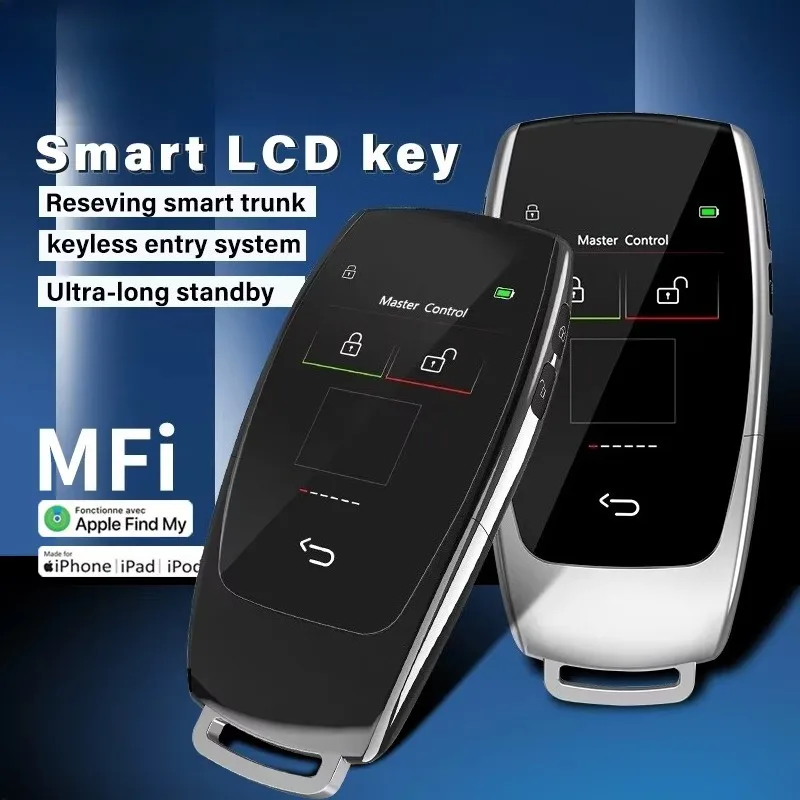 Smart Remote Car Key All in One Keyless Entry Auto Lock Unlock LCD Screen Digital LED Display Vehicle Keys