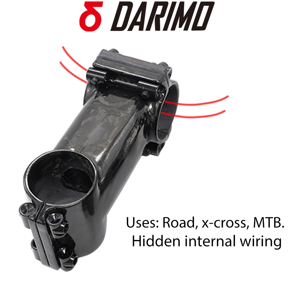 

Darimo IX4 carbon fiber ultralight stem,OD2 diameter31.8mm internal cable, suitable for MTB/Road gravel handlebars, bicycle ac