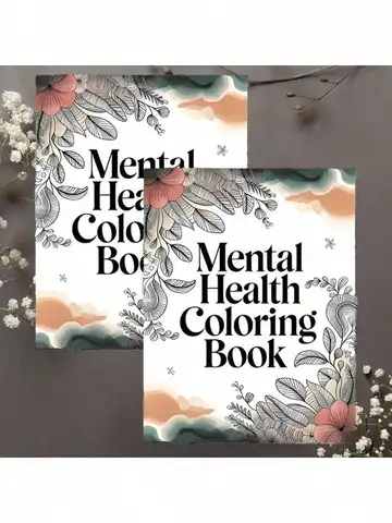 24-Page Mental Health Coloring Book for Adults & Teens  Inspirational Quotes, Notebook Function, Perfect Valentine/Birthday Gift