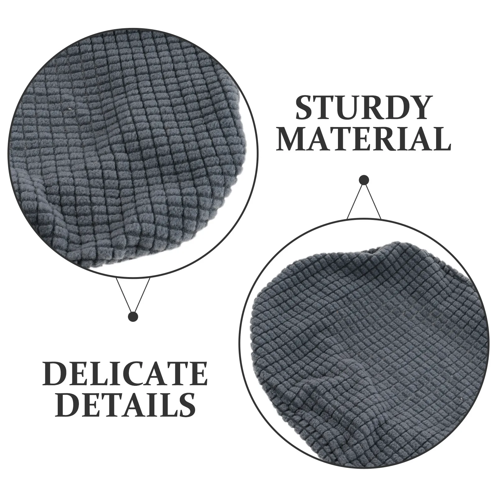Office Chair Headrest Cover Thickened Elastic Dark Grey Protector Non-Slip Replacement Head Pillow Sleeve Computer Swivel Chair