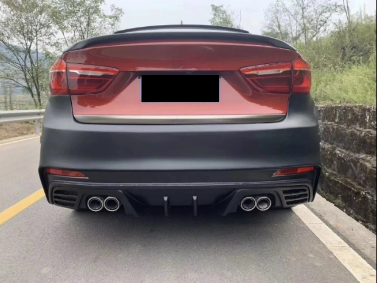 Car body kit front rear bumper for BMW X6 F16 E71 Side skirt wheel arch