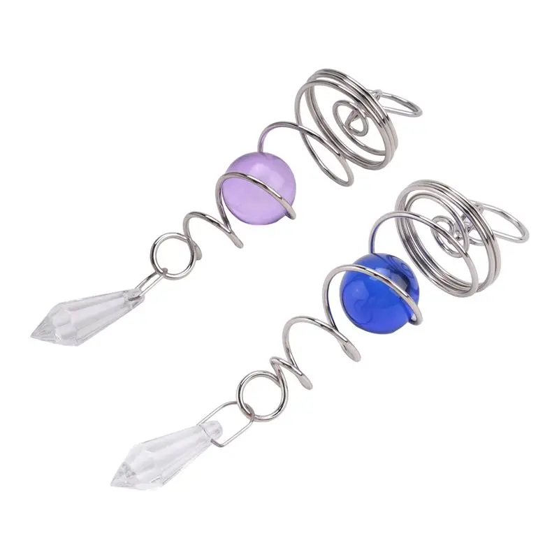 ABJI-2 Piece Ball Spiral Tail Decorative Wind Spinner Stabilizer Wind Chimes Hanging Wind Ball Spinner For Garden Decorations