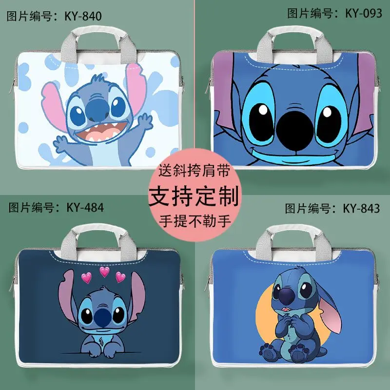 

Сумка для ноутбука Disney Anime Stitch, милый большой вместительный органайзер для планшета, мультяшная сумка, чехол для ноутбука 12 дюймов, 13 дюймов, 14 дюймов, 15 дюймов, 16 дюймов, подарок